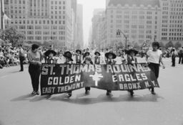 St.Thomas Aquinas Golden Eagles at the 1985 Puerto Rican Day Parade