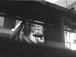 Female Student Working in Lab, Date Unknown