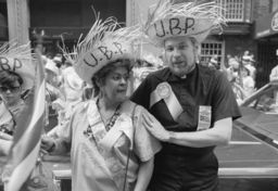 Lorraine Montenegro and Brother Pat Lochrane at the 1985 Puerto Rican Day Parade