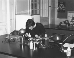 Male student in lab