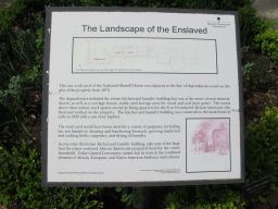 "The Landscape of the Enslaved" display in the Nathaniel Russel House yard