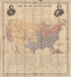 Map of the United States: Freedom and Slavery