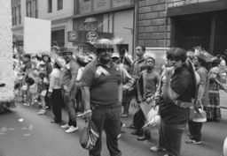 Donald Antonetty and other United Bronx Parents marchers in the 1985 Puerto Rican Day Parade