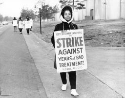 African American employees of Ottenheimer on strike for poor treatment.