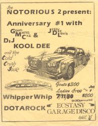 Ecstasy Garage Disco, July 11, 1980