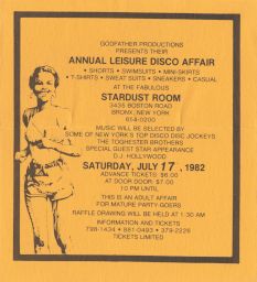 Stardust Room, July 17, 1982
