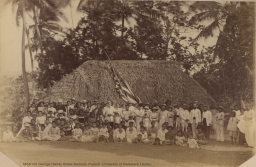 Capt. Hamilton's picnic to the officers of the U.S.S Mohican and the H.M.S. Miranda.  Samoa, 1886