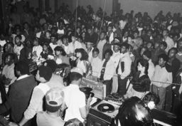 Audience at a Cold Crush Brothers performance at an unidentified venue in New Jersey