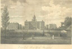 First New York Hospital site.  Drawing.