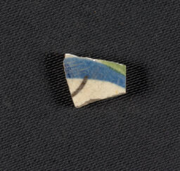 Polychrome-painted pearlware vessel, small body sherd
