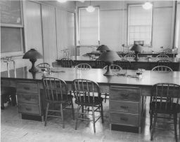 Biology classroom in the fifties.