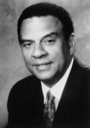 Andrew Young spoke at Ralph Bunche Symposium in October 1995.