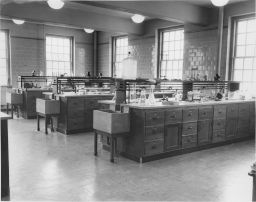 Interior of biology/geology lab, old room 307, 1954