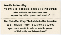 Night Raiders -- Martin Luther King: "Civil Disobedience Is Proper When Officials And Laws Have Been Imposed By Dollar Power And Bigotry."
