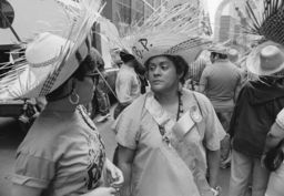 Lorraine Montenegro and other United Bronx Parents marchers in the 1985 Puerto Rican Day Parade