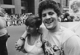 Eric and Magally Kane in the 1985 Puerto Rican Day Parade