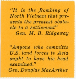 Night Raiders -- "It is the Bombing Of North Vietnam That Presents The Greatest Obstacles To A Settlement” -- Gen. M. B. Ridgeway