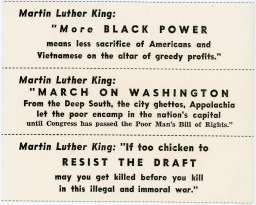 Night Raiders -- Martin Luther King: "More Black Power Means Less Sacrifice of Americans And Vietnamese On The Altar Of Greedy Profits."
