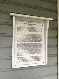 The Philip Simmons House and Workshop-placard placed by the Preservation Society of Charleston