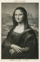 MUSEE DU LOUVRE. LEONARD DE VINCI - LA JOCONDE [Louvre Museum. Leonardo da Vinci - The Mona Lisa]. (B. C.) 11601; verso: [divided back, no message]