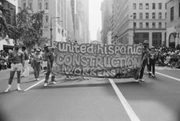 Marchers from the United Hispanic Construction Workers in the 1985 Puerto Rican Day Parade