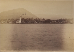 2616 Apia-Samoa-From the Sea, Mulivai Village, Apia. British Consulate, Roman Catholic Cathedral and Mt. Vaea