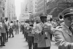 Marching band in the 1985 Puerto Rican Day Parade