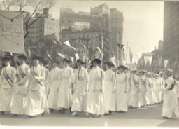 Nurses March in Suffrage Parade.