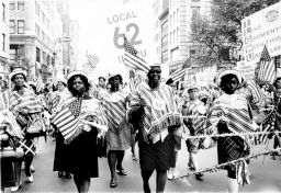ILGWU Local 62 marches in a Labor Day parade.