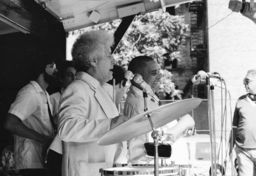 Tito Puente performing at Old-Timer's Day