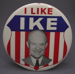 Eisenhower I Like Ike Large Standing Portrait Button, ca. 1952
