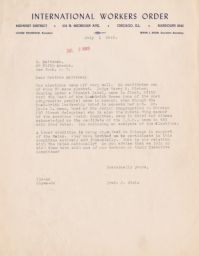 Irwin J. Stein to Rubin Saltzman about Elections in Chicago, July 1943 (correspondence)