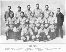 Baseball, 1898 University team, group photograph