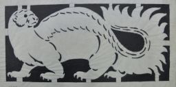 Stencil sketch for Texas mural (ferret)