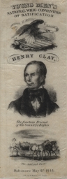 Henry Clay Whig Convention Ribbon, 1844
