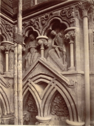 "The Last Judgment." Niche Sculptures, Wells Cathedral West Façade      