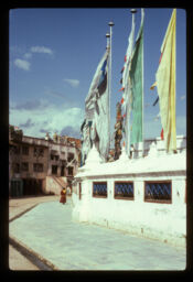 Baudha sthit Chhorten (बौद्ध स्थित छोर्तेन / Prayer Flag at Boudha Stupa)