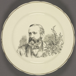 Benjamin Harrison Ceramic Portrait Plate, ca. 1888