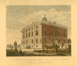 President's house, exterior, W. Birch and Son print