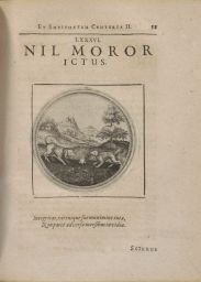 Page with motto Nil Moror Ictus