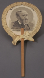Benjamin Harrison The Nation's Pride Portrait Fan, ca. 1888