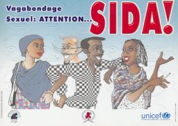 AIDS poster: “Vagabondage Sexuel: Attention … SIDA!”
