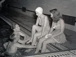 Students in pool at Alexander Gym II
