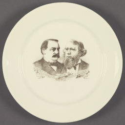 Cleveland-Thurman Ceramic Portrait Plate, ca. 1888