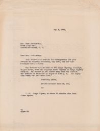 Jewish American Section, I.W.O. Office to Nora Zhitlowsky about Speaking Tour, May 1944 (correspondence)