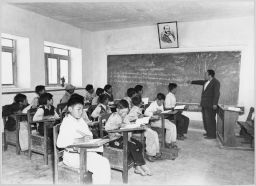 School boys in classroom Clases de Picon. 5 Ano.