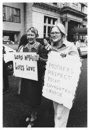 Barbara Love and her mother in gay pride march
