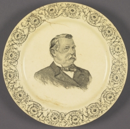 Cleveland Ceramic Portrait Plate, ca. 1884