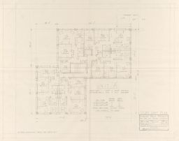 Study Plan Unit 'A' drawing A-18 for 2 bedroom apts. 17 x 21