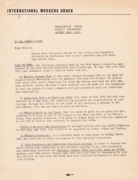 Rose Nelson to All IWO Women's Clubs, January 1941 (correspondence)